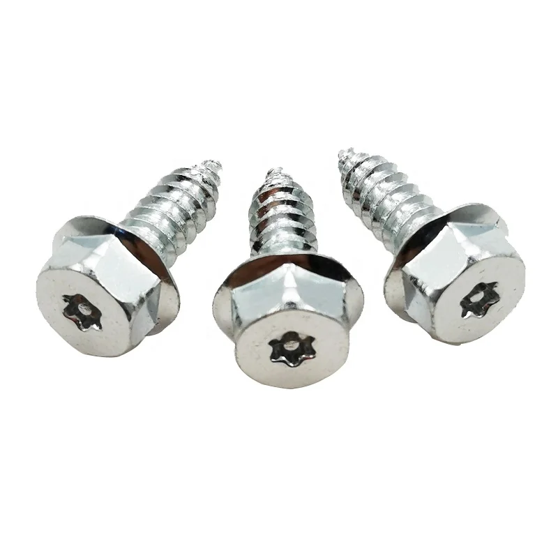 Steel T20 Torx with Pin License Plate Screws for Car Truck SUV Vehicle