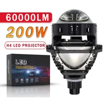 H4 LED 3 Inch Bi LED Projector Lens with Built in Driver 55W 45W 6000K Projector Light for Car High Low Beam Car Projector Light