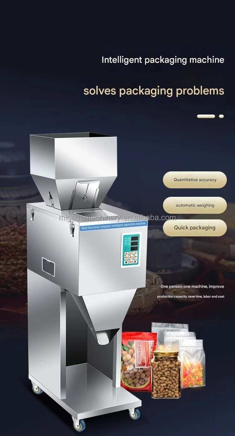 1-999g Automatic Granule Weighing Filling Machine for Tea Seeds Grain ...