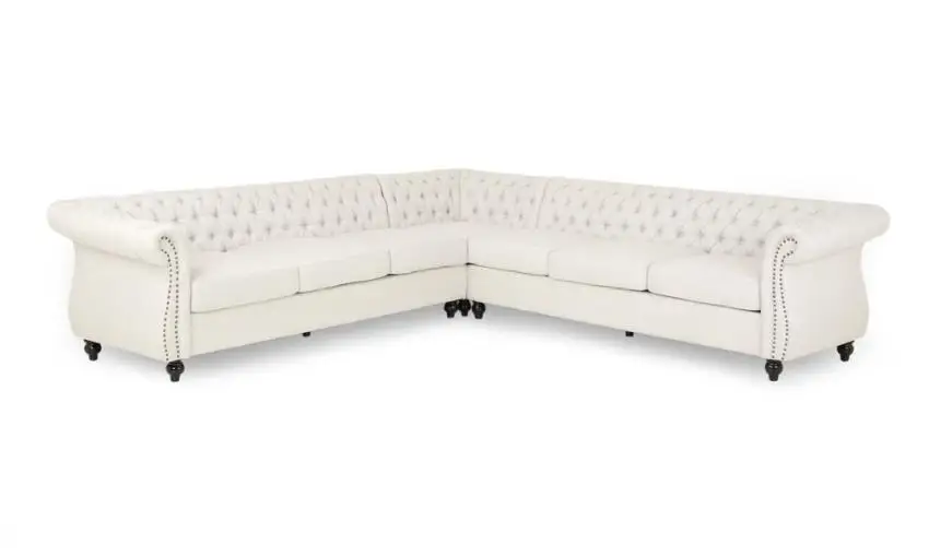 Sectional Modular Sofa Couch Modern 7 Seater Velvet Sectional Corner Chesterfield Sofa Set