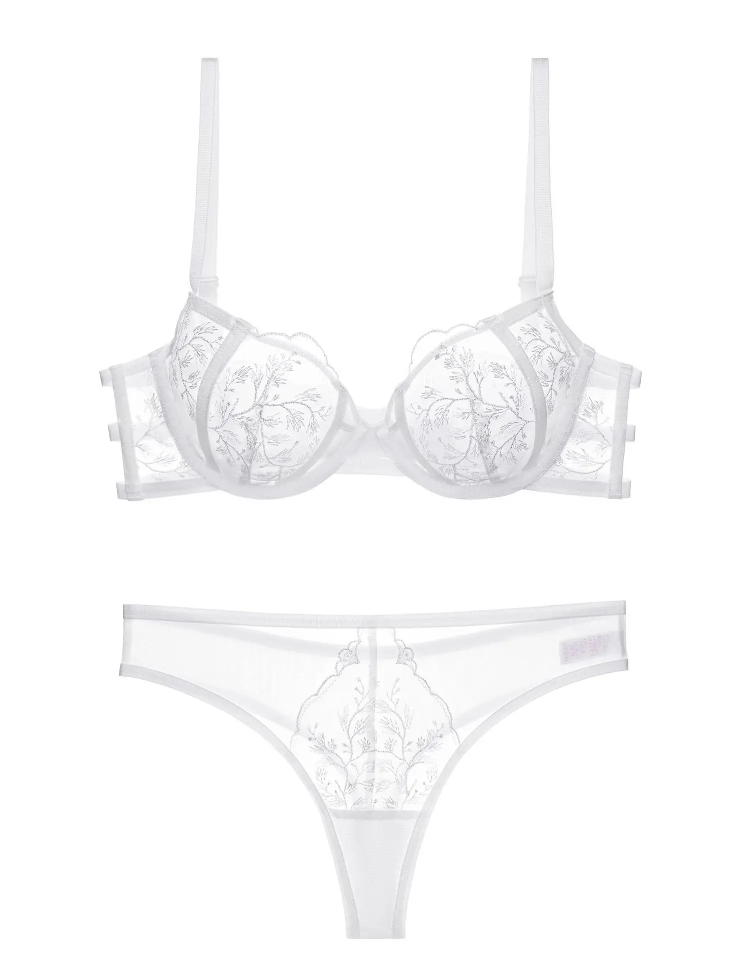 Lism OEM Latest Custom Logo Ladies Bralette With Stylish Fashion Sheer Women Luxury Push up Lace Bra Panty Elegant Lingerie Set