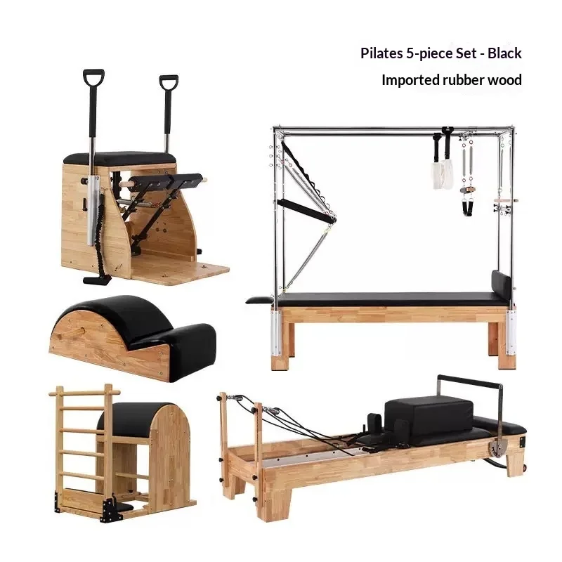 Pilates Five-Piece Set Reformer Wunda Chair Ladder Barrel Spine Corrector (Oak Maple Model WJT-55) Factory-Direct Wholesale