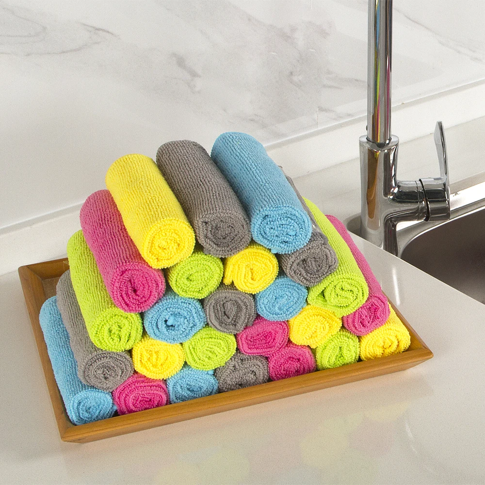 Microfiber Cleaning Cloths Polishing Car Microfiber Cloth Towel Microfiber Glass Cleaning Cloth