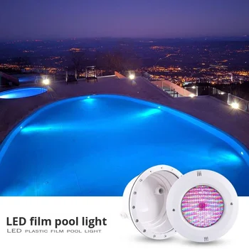 LED Embedded Swimming Pool Light Colorful Film Remote Control Plastic Underwater Lighting Fixtures