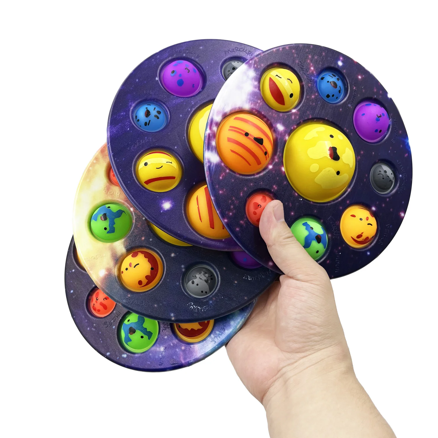 2023 новые рождественские планеты земля океан Континенты головоломка пузырьки настольные игрушки сенсорная игрушка-антистресс