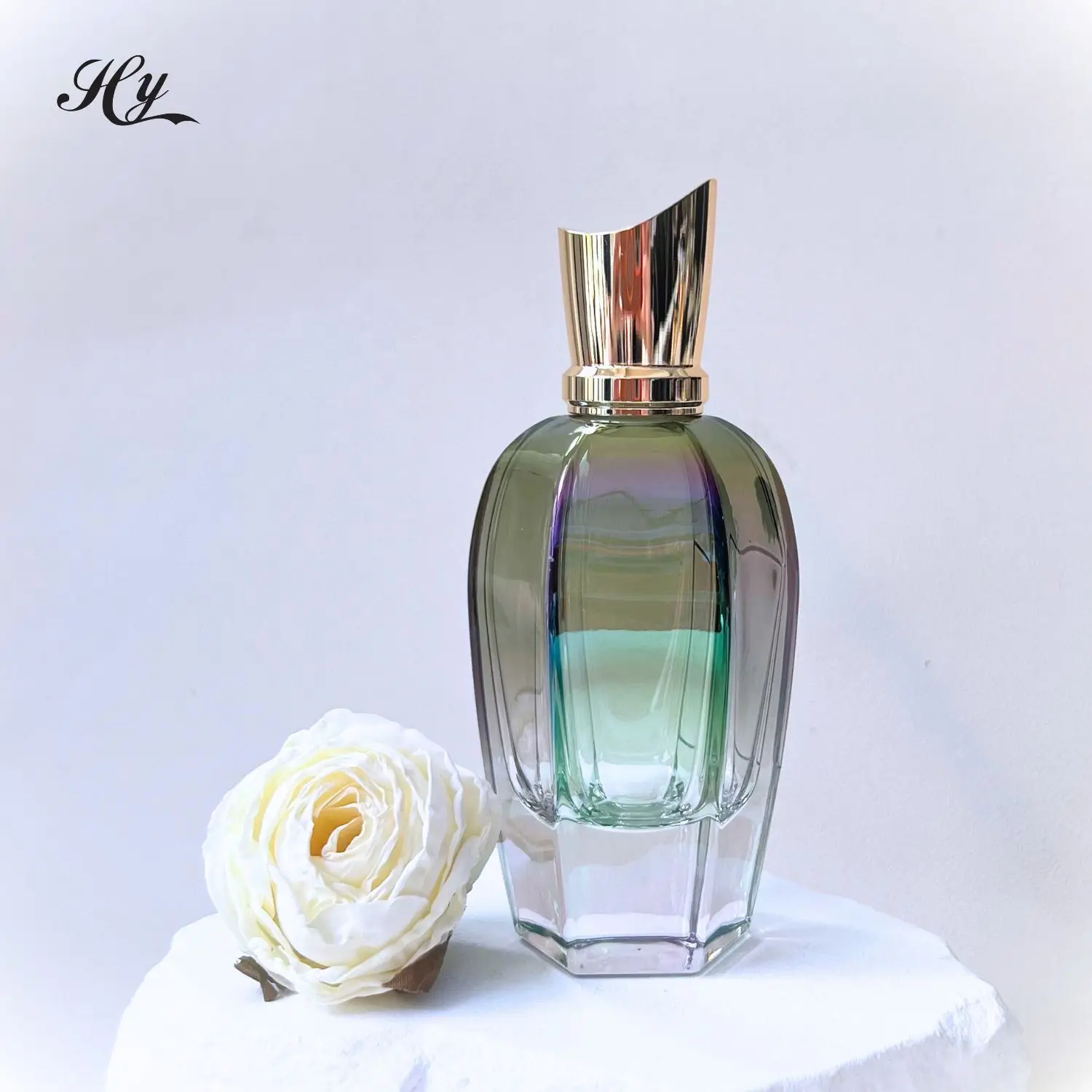 Luxury Custom 50l 100ml Empty Spray Glass Perfume Bottle With Packaging Box Metal Cap