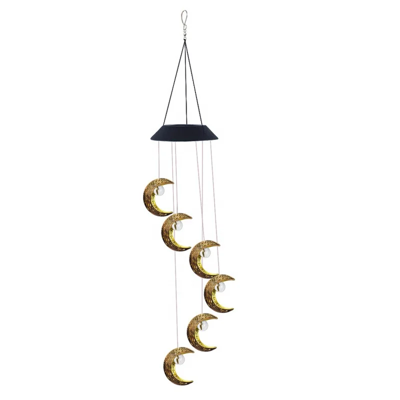 Solar Moon Wind Lights Waterproof Hanging