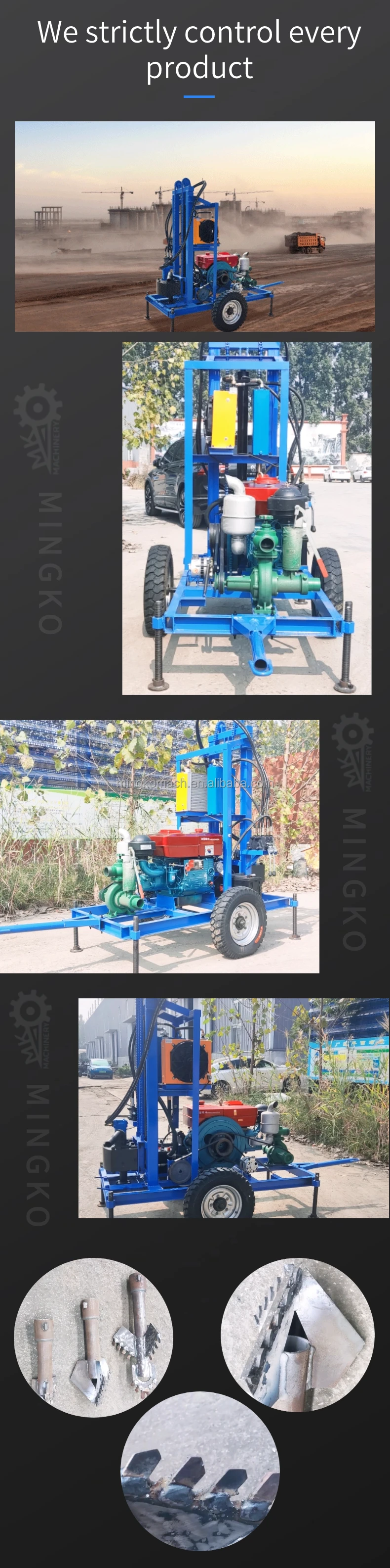 Factory Direct Sale 22hp 25hp Diesel Engine 200m Depth Mine Mini ...