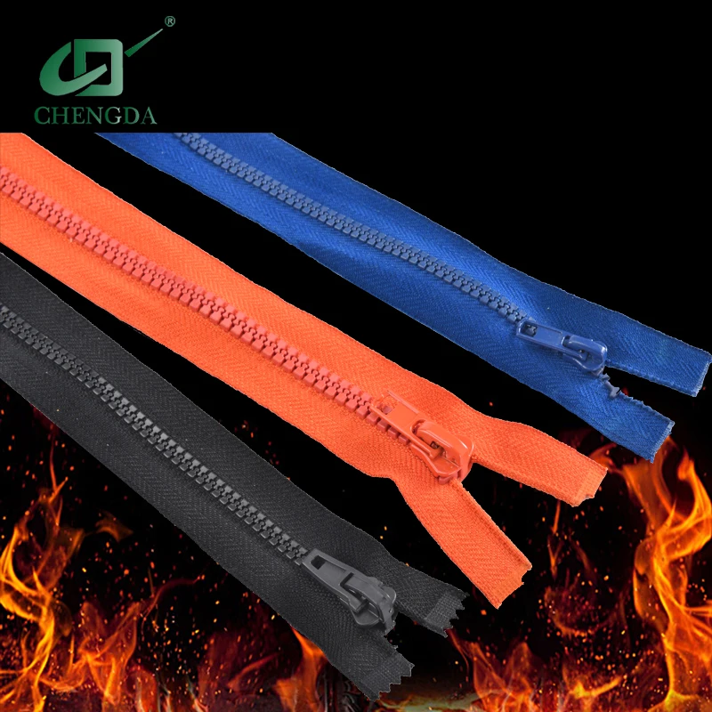 CHENGDA UL Certificate FireProof Zipper Fire Retardant Plastic Zipper Flame Retardant Zipper