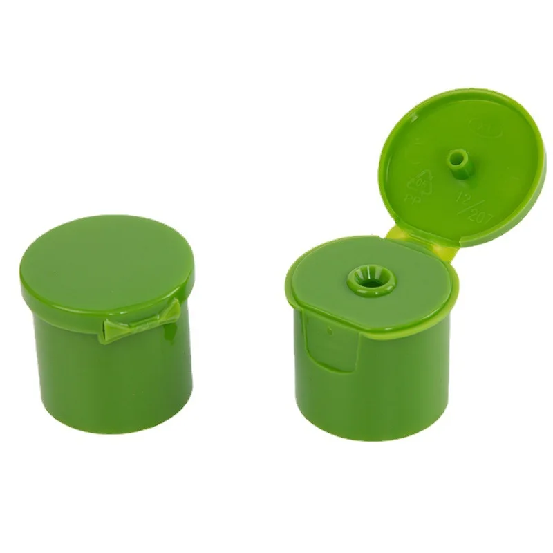 Factory Supply Plastic Bottle Cap 20mm 24mm Diameter Green Shampoo Shower Gel Lotion Bottle Flip Cap