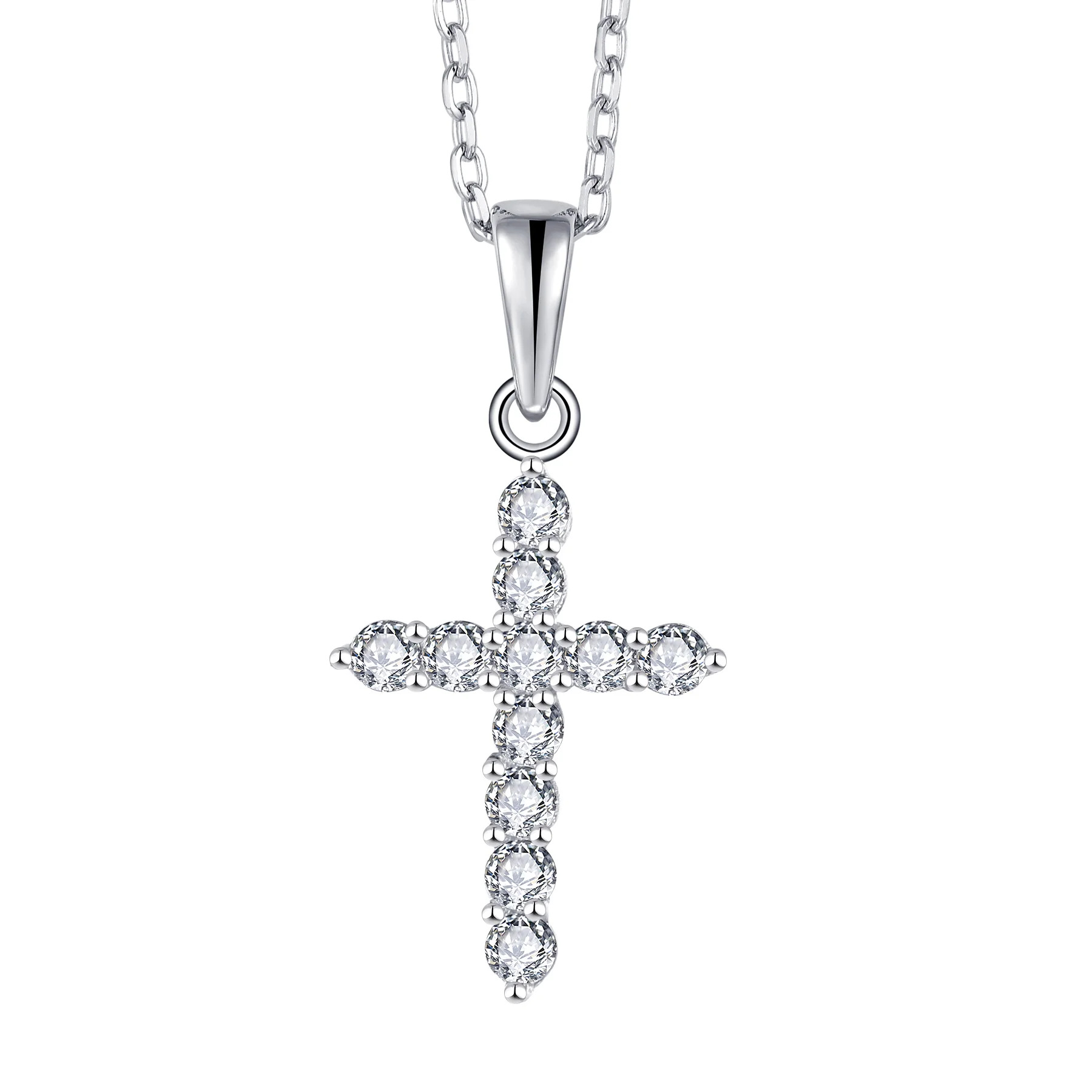 J JEAN QCEE Cross Necklace Set For Women – Gold & Silver Plated 925 Sterling Silver, Adjustable Chain, No Gemstone