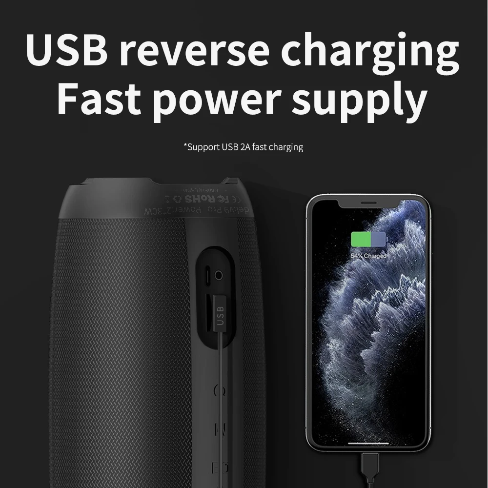 Portable Wireless Speaker Subwoofer Waterproof Home Theatre Accessory with FM Radio AUX Memory Card Support - Image 6