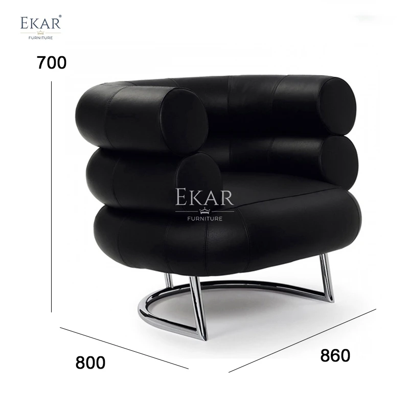 product contemporary pu leather lounge chair stainless steel frame modern accent sofa chair hospital park apartment villa dining outdoor-66