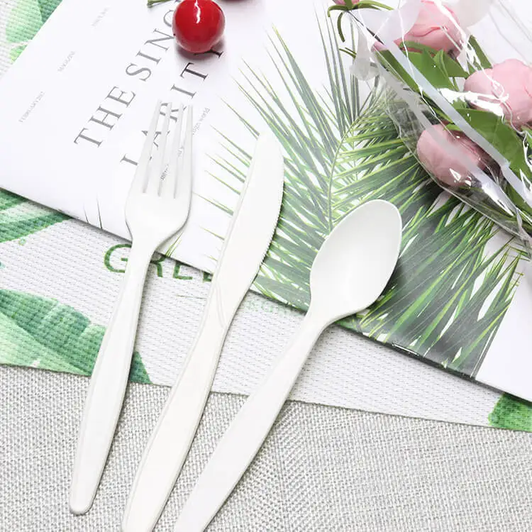 Eco Utensils Biodegradable Cutlery Sets Disposable Spoon Fork Knife Set