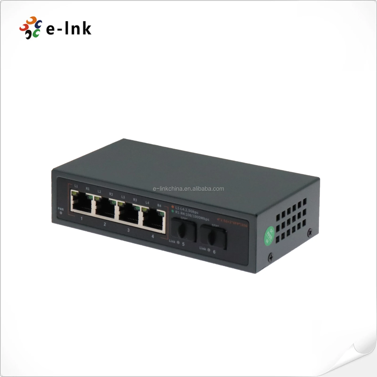 4x2.5Gbps RJ45 Ports + 2 X10G SFP+ Fiber Ports Ethernet Switch