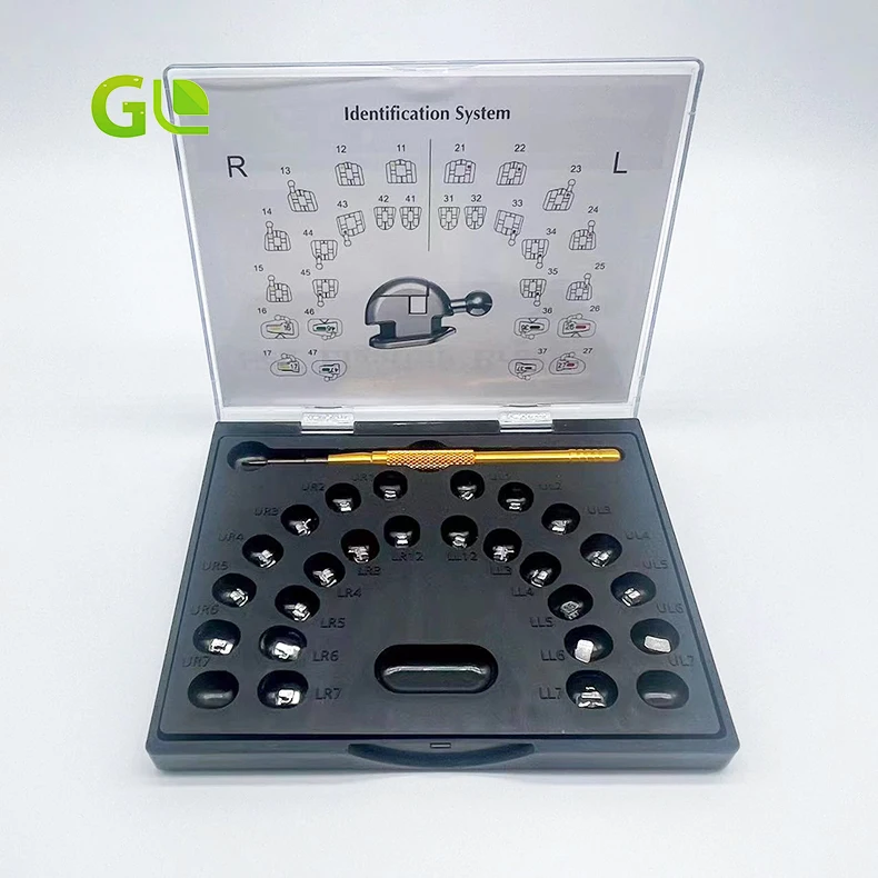 GL Round Design YUAN Orthodontic Passive Self-ligating Metal Brackets ...