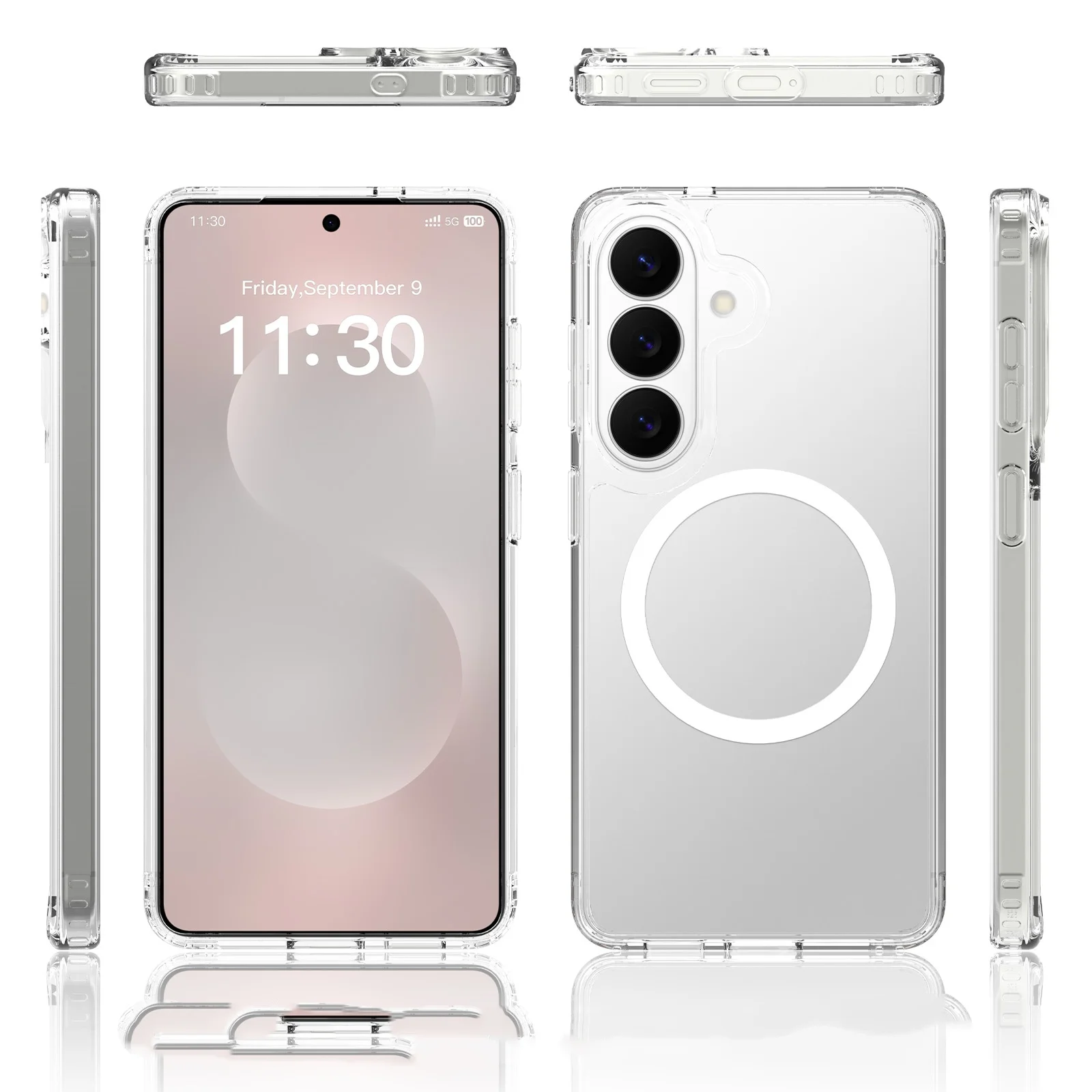 product laudtec customize anti fall hard magnetic waterproof tpupc phone cover for for s26 edge protective phone case clear shockproof-3