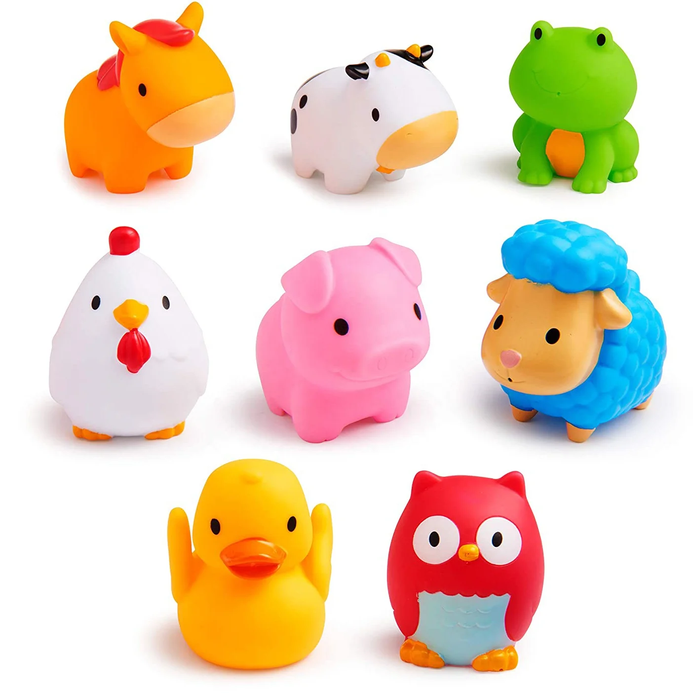 Силиконовая игрушка для ванны с животными, безопасная красочная игрушка для ванны, набор игрушек сквиртин, игрушка для купания в воде для детей