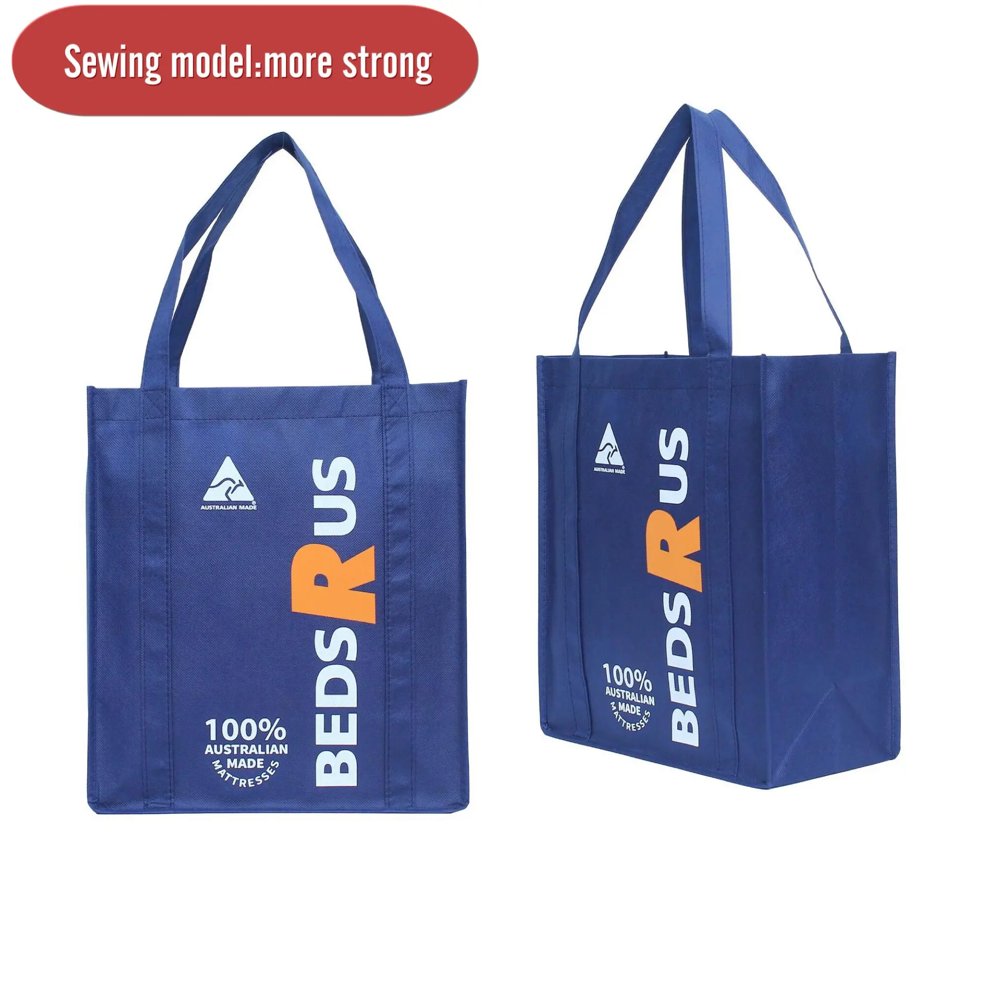 Reusable Eco Non-woven pp Nonwoven Fabric Shopping Tote Bags pp Custom Non Bags Woven Fabric Recycle Tote Bags 100 Gsm manufacture