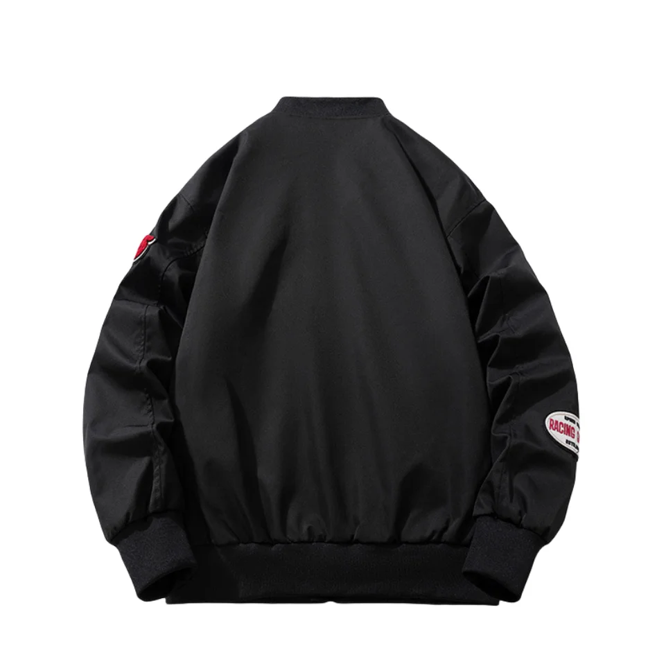 Men's Bomber Jacket Varsity Style Embroidered Winter Coat_voghion.com