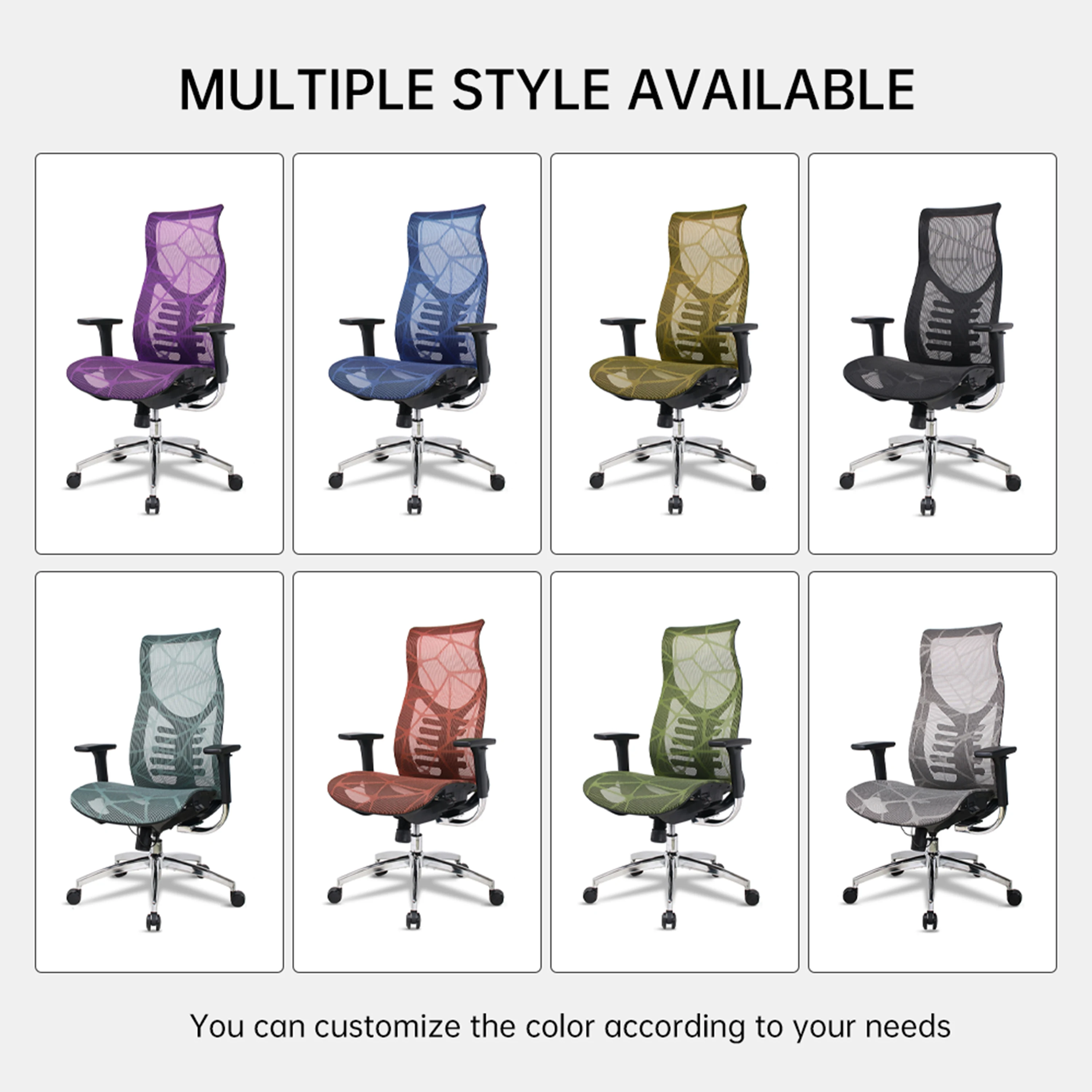 Custom Multifunction Mesh Ergonomic Chair 135° Tilting & Breathable Sliding Seat High Back Office Chair Sillas Escritorio