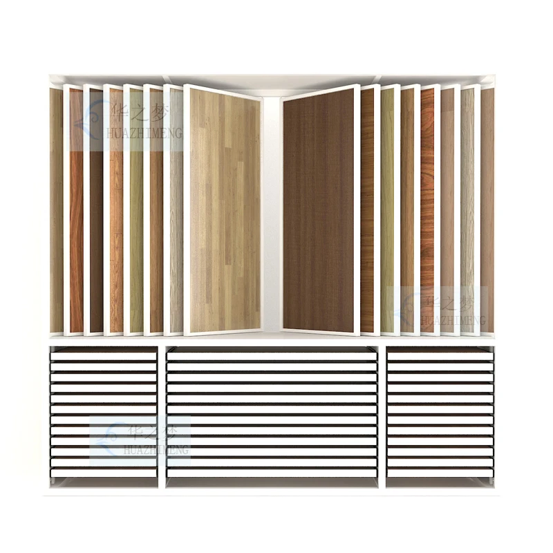 New Design Ground Tile Cabinet Display Page Turning Stone Marble Mosaic Display Racks for Woodflooring Metal Display Drawer
