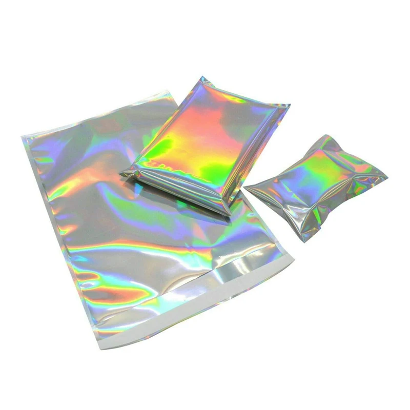 Metallic Rainbow Mailing Plastic Bag Packaging Mailer Bag Holographic