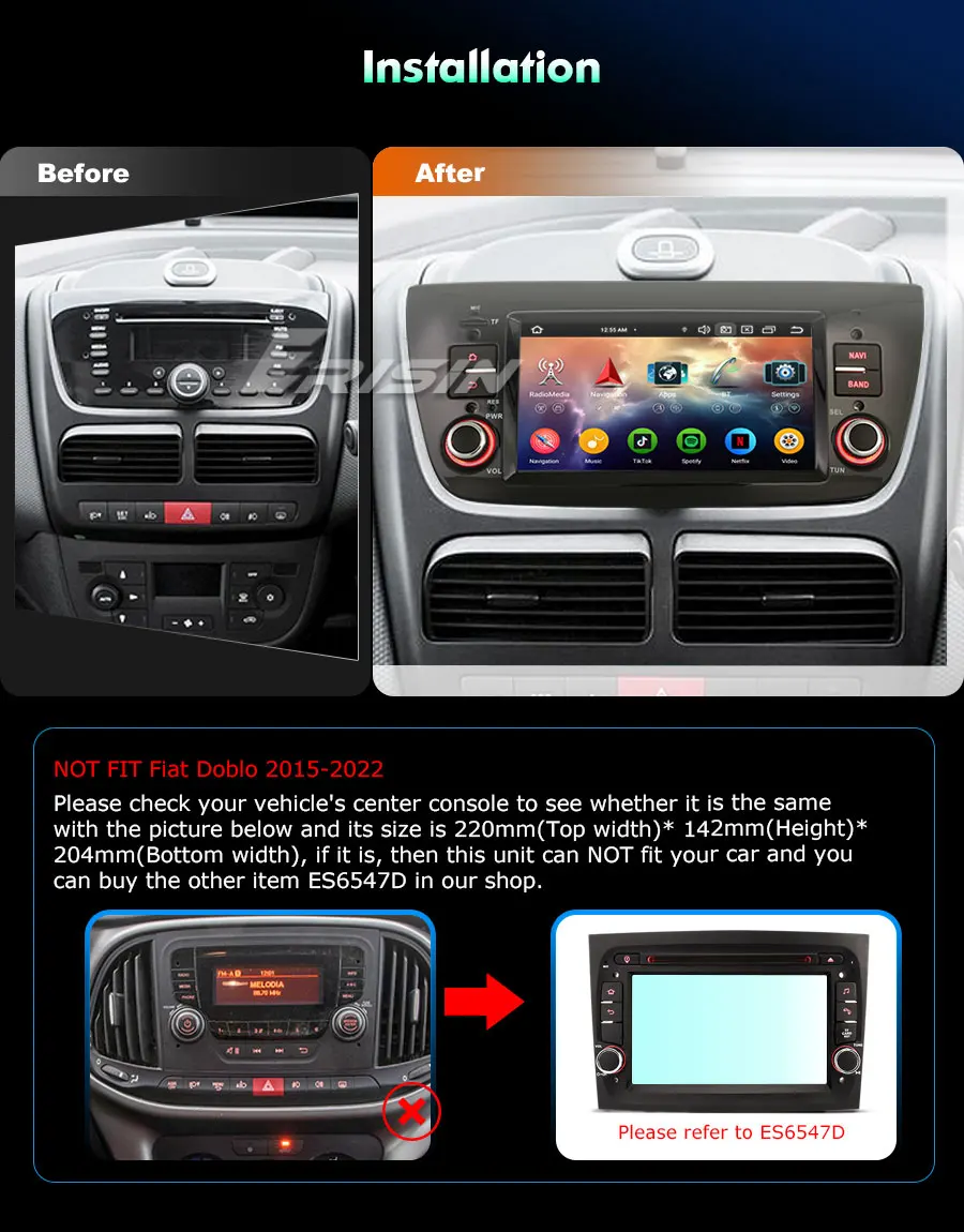 Autoradio gps player con carplay wireless per fiat doblo combo_voghion.com