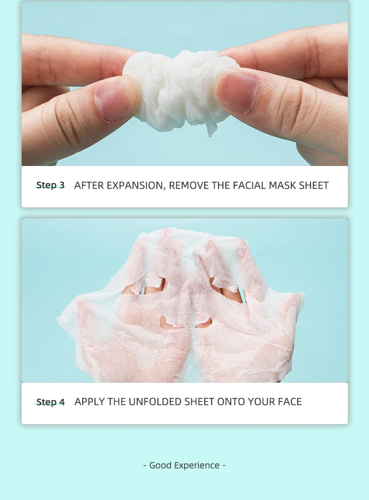 Custom Brand Compressed Facial Mask Oem Candy Coin Size Skin Care 50