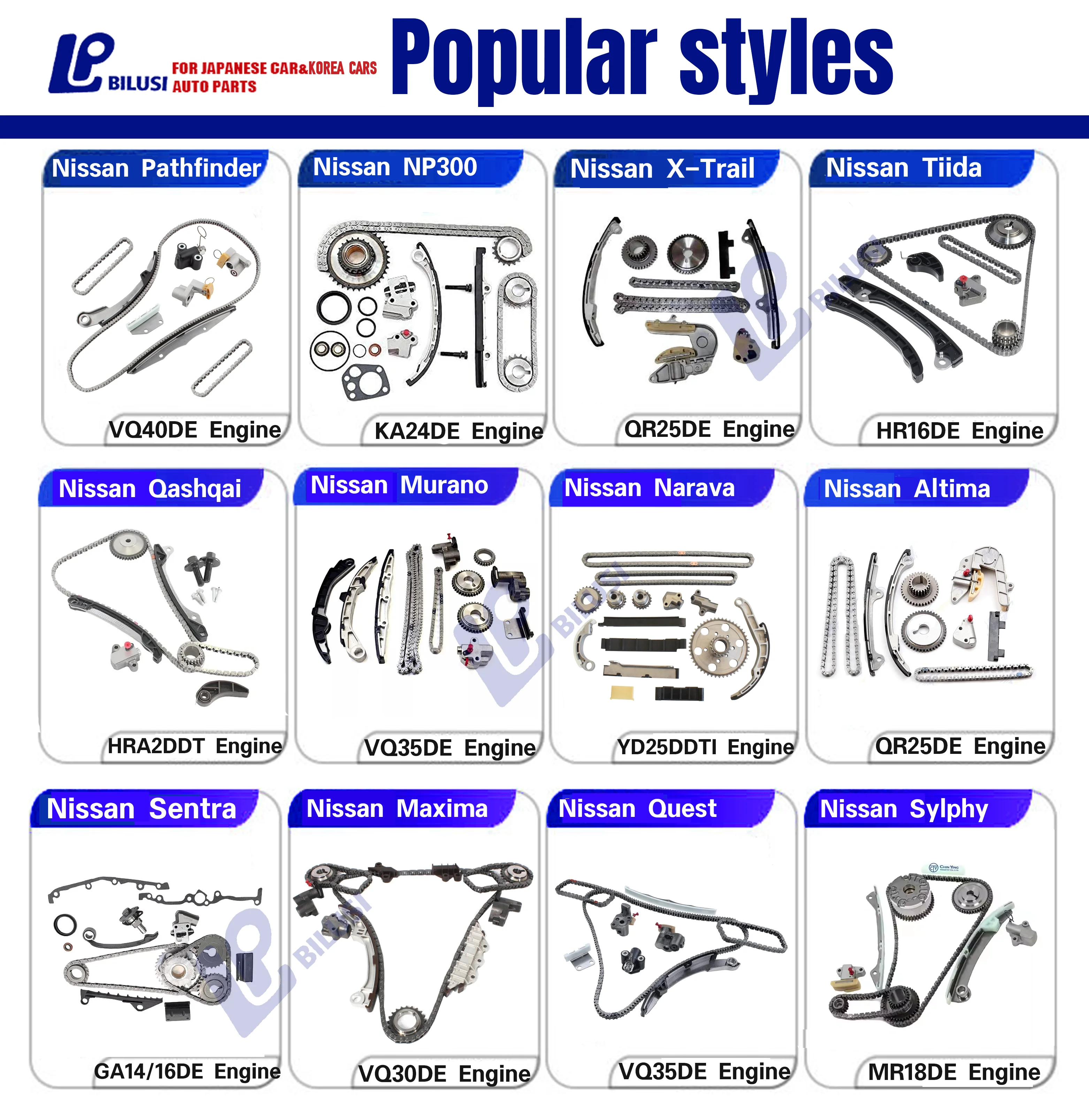 Bilusi Auto Engine Systems Timing Chain Kit Accessories for Nissan