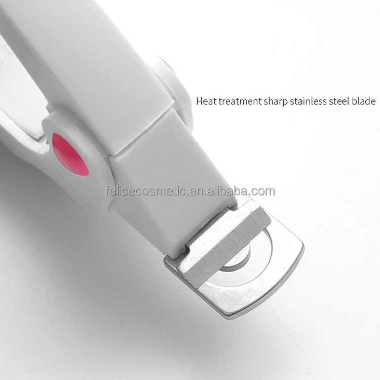 High Grade White And Pink Correction French Curved Nail Art Clipper
