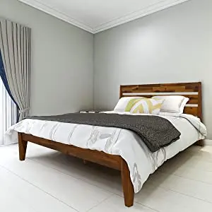 Wooden Bed Frame With Headboard Deluxe Bed Frame With Headboard ...