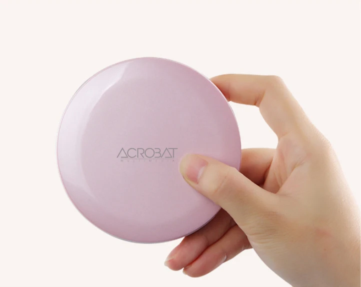 Factory Outlet Touch Screen Customizable Mini Round MakeUp LED Mirror Cosmetic Folding Portable Pocket Makeup Mirror Custom Logo