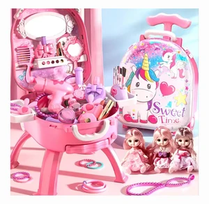 EPT Children Play House Simulation Dressing Table Princess Makeup Table Toys 3-6 Years Old Girl Birthday Gift