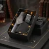 Set da 5 pezzi: cintura con fibbia, thermos, portafoglio, confezione regalo