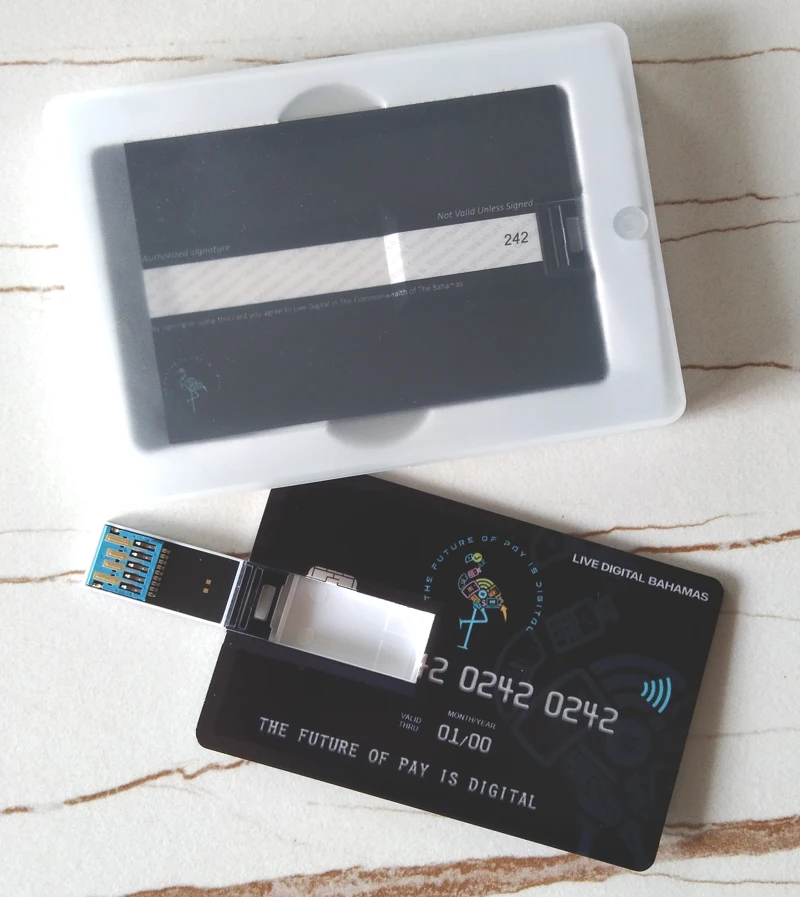 Customized Chip Bank Credit Card USB 3.0 Flash Memory Stick Pen Thumb Drive With PP Box for Promotion Gift Giveaway Advertising