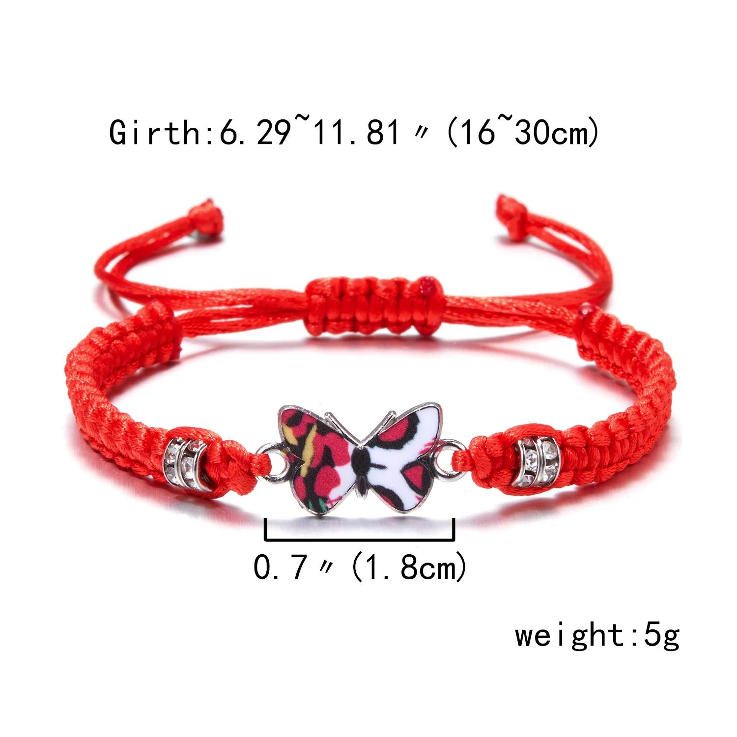 12 Bracelets Amitié Papillon – Ajustables Jusqu’à 26 Cm – Coton Et Lin – Cadeau Fille – Multicolore