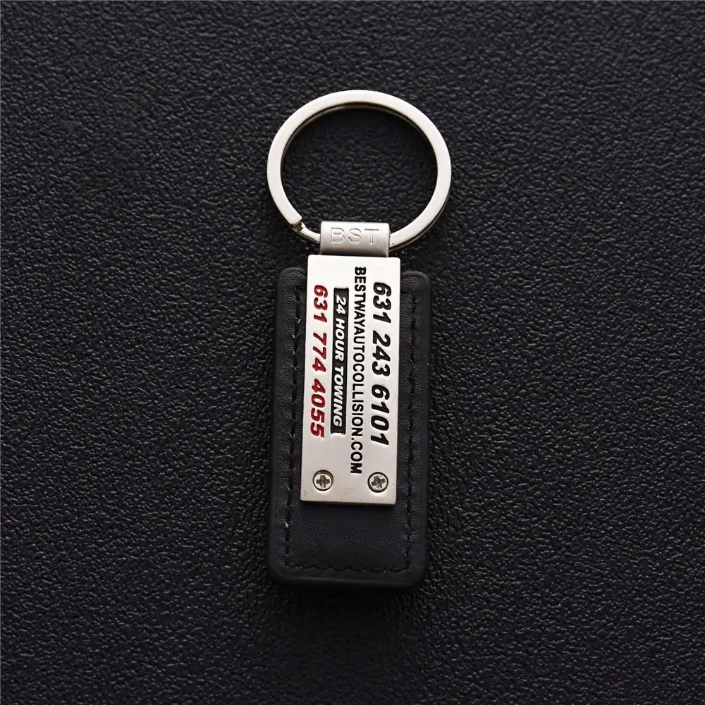 wholesale custom blank diy letters leather keychain,leather car