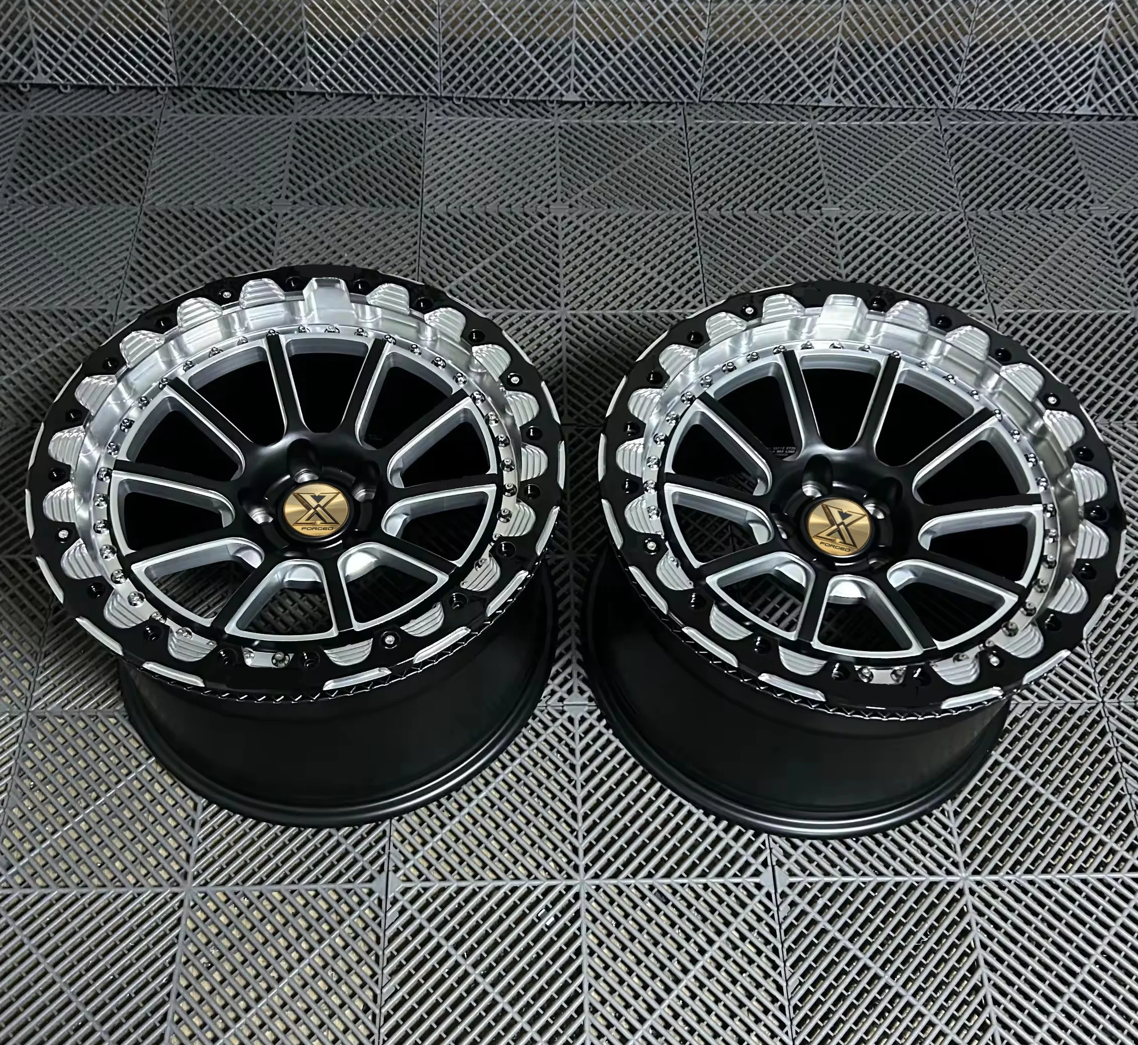XJ CNC Custom Double Beadlock Off-Road 5x130 15x10 5 Holes Drag Race Drag Pack Trackhawk Aluminum Alloy Forged Wheels Rims