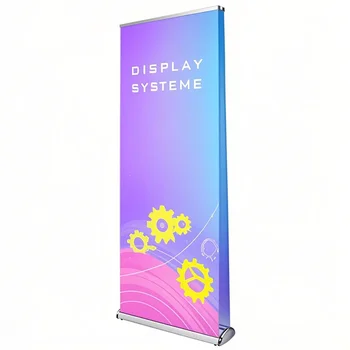 Customized 80 X 200 Roll up Banner Advertising Display Retractable Pop up Banner Display Rollup Advertising Banner Stand
