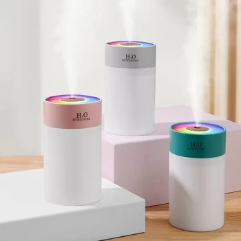 Ultrasonic Colorful Air Humidifier Mini 260ML Night Light Essential Oil Aroma Diffuser Purifier Office Home