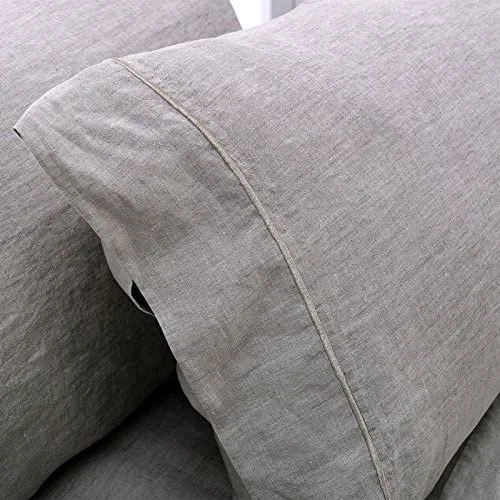 Новый дизайн простыня из льна с глубоким карманом однотонная