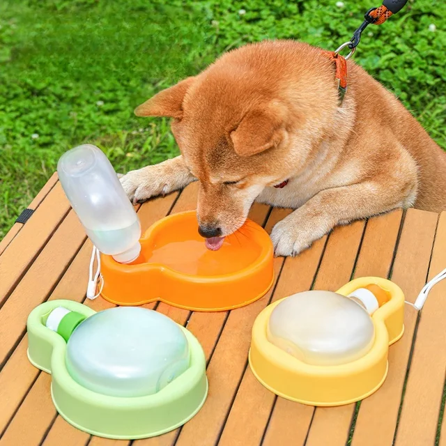 Pet Walking Accessories Dog Water Bowl Travel Leak-Proof Dog Water Bottle Portable Foldable Travel Drink Bottle