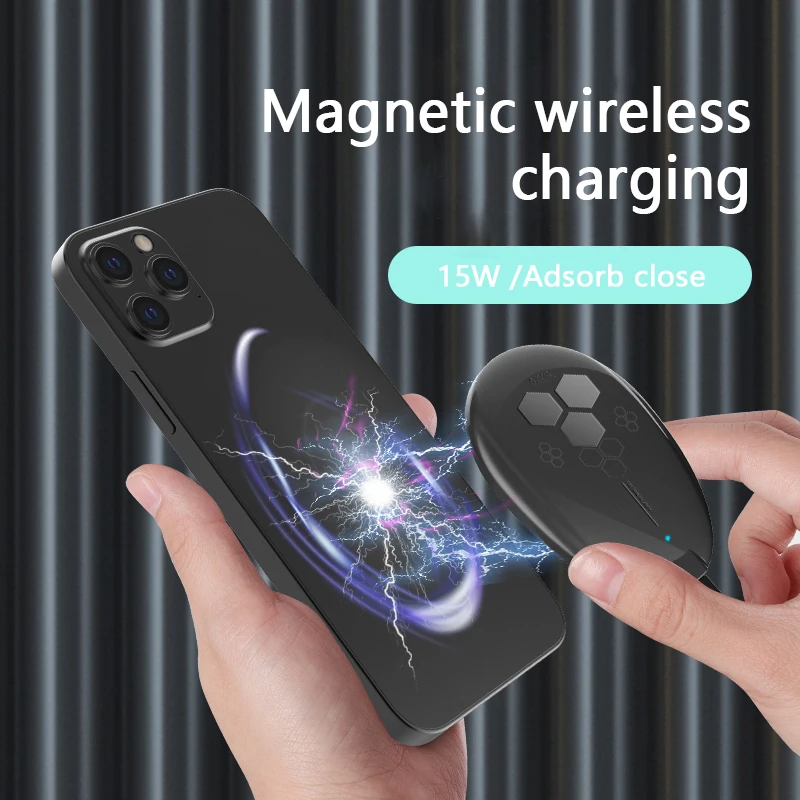 Готовая к продаже Магнитная Беспроводная зарядка производство новый продукт мобильный телефон Беспроводная зарядка Магнитная для Iphone 12 Pro Max X 11