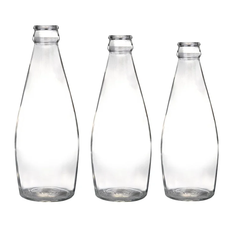 Factory Producing 290ml clear Glass Bottle Basil Seed Juice Drink High Quality Beverage Bottle