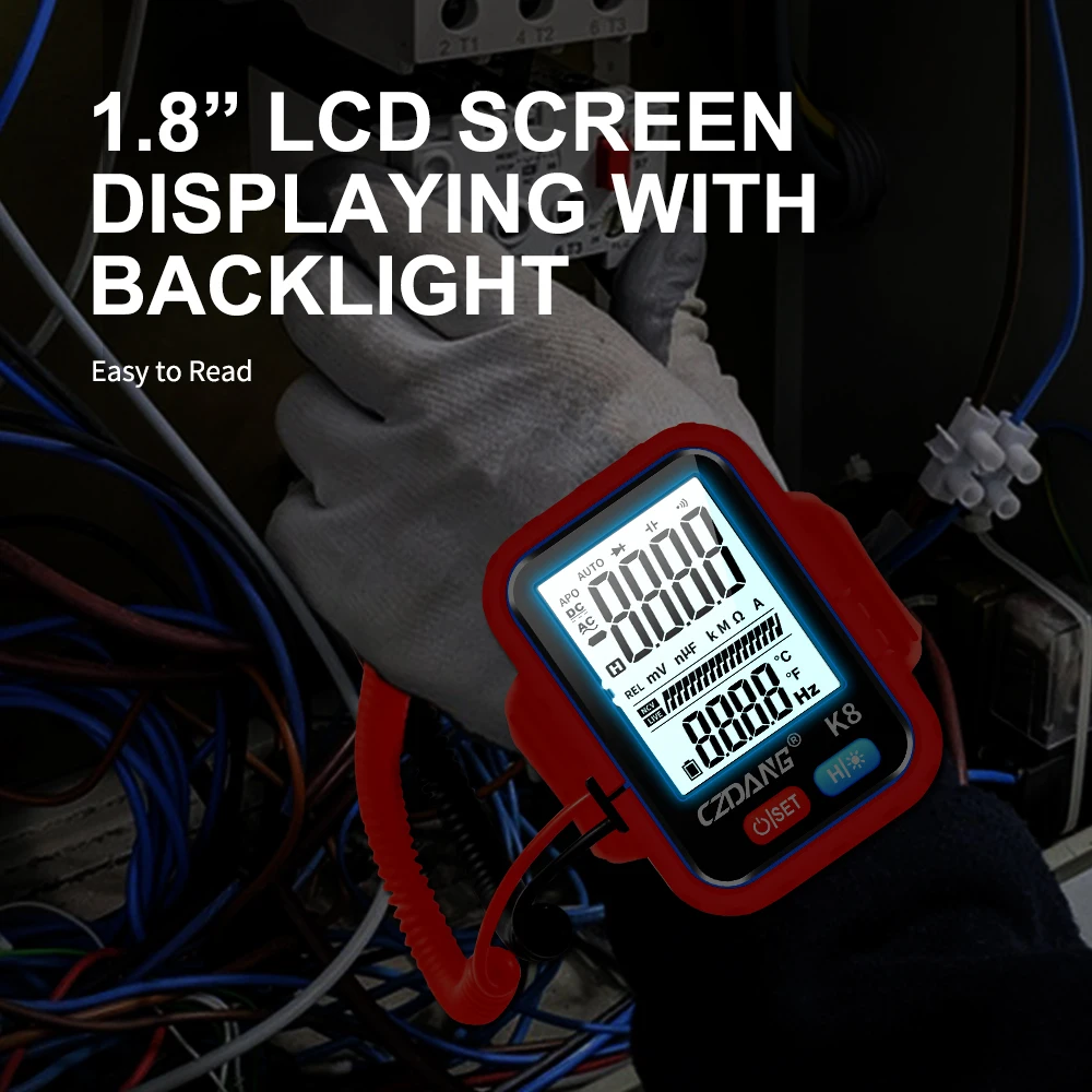 thumbnail image 2 of Wrist Digital Multimeter Auto Ranging Voltage Tester With NCV Detection For Home Electrical Maintenance 2 of 13