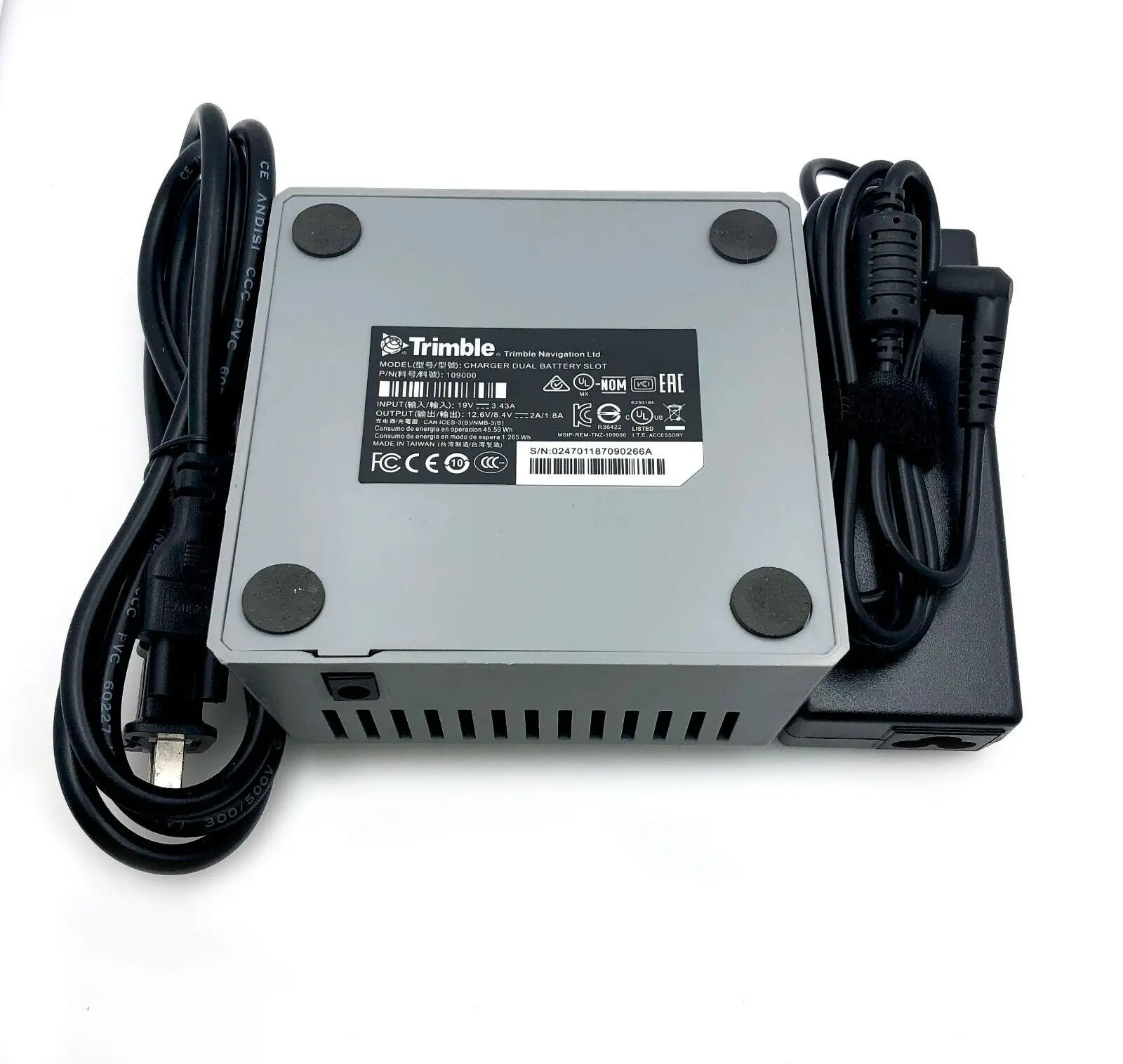 New Trimble Dual Slot Two Slots Charger for Trimble GPS S8 S6 R10 R12 Battery Total Station Double Charger