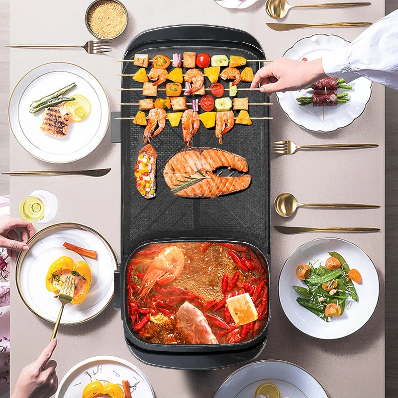 Sokany electric baking pan,inapika na kuchoma mishikaki n.k 1350W