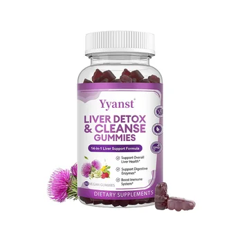 OEM Support Overall Liver Health Liver Detox & Cleanse Gummies with Milk Thistle Extract Support Gut Health Milk Thistle Gummies