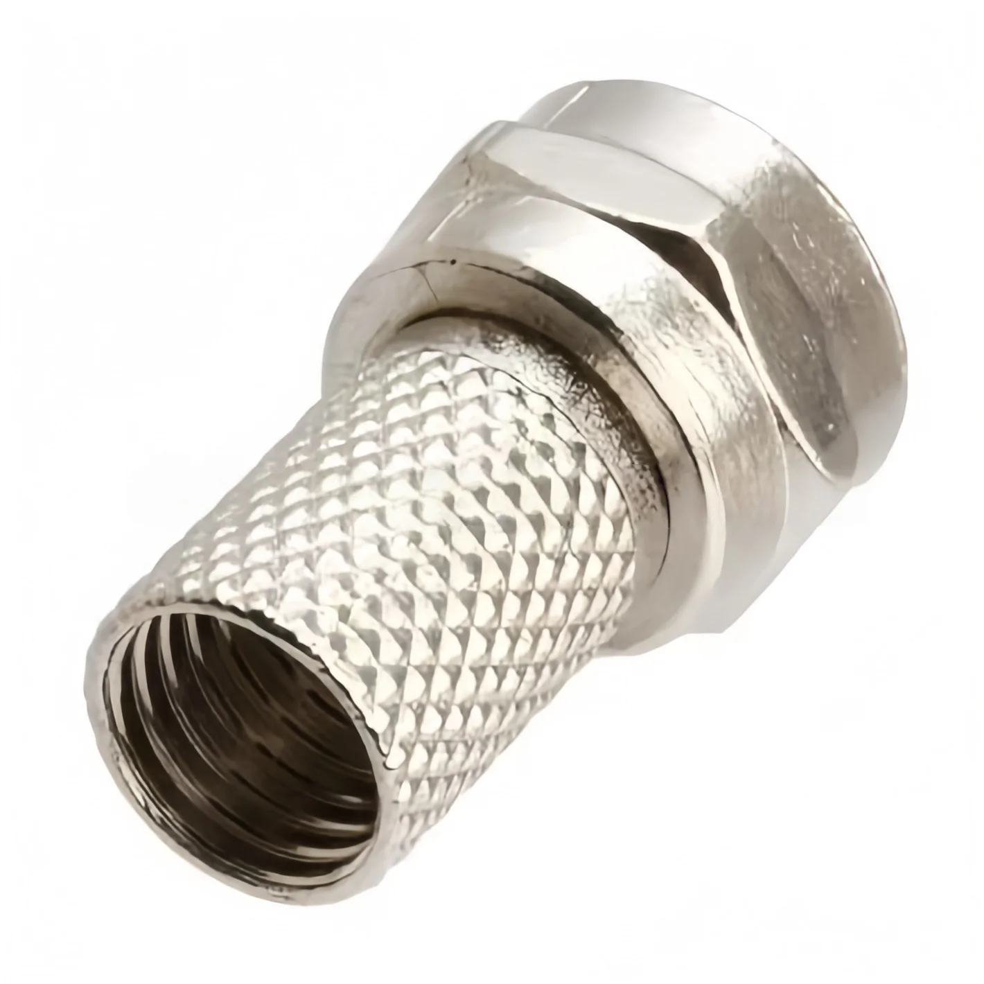 75ohm F Male Nickel Plated RG6 Twist-On F-Connectors for CCTV Cable